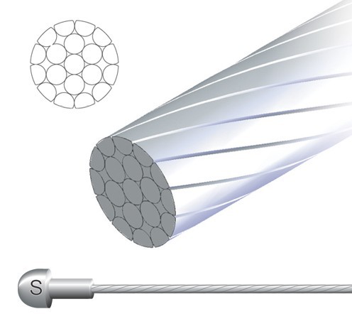 96SS3500 - 1,5x3500mm, lanko brzdové nerez.cestné