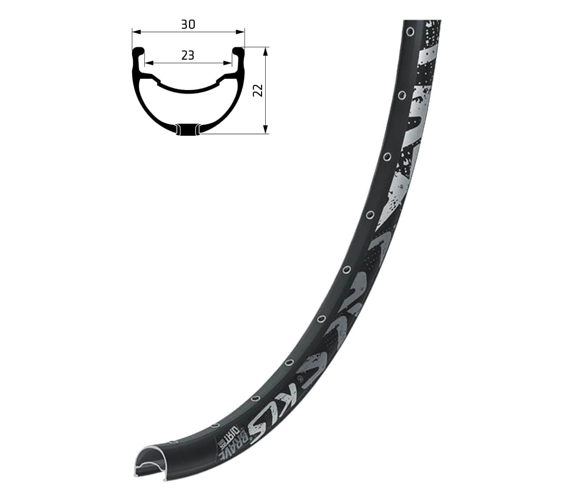 Ráfik KLS BRAVE DSC, 36H, 1 Nit, AV, 26" black