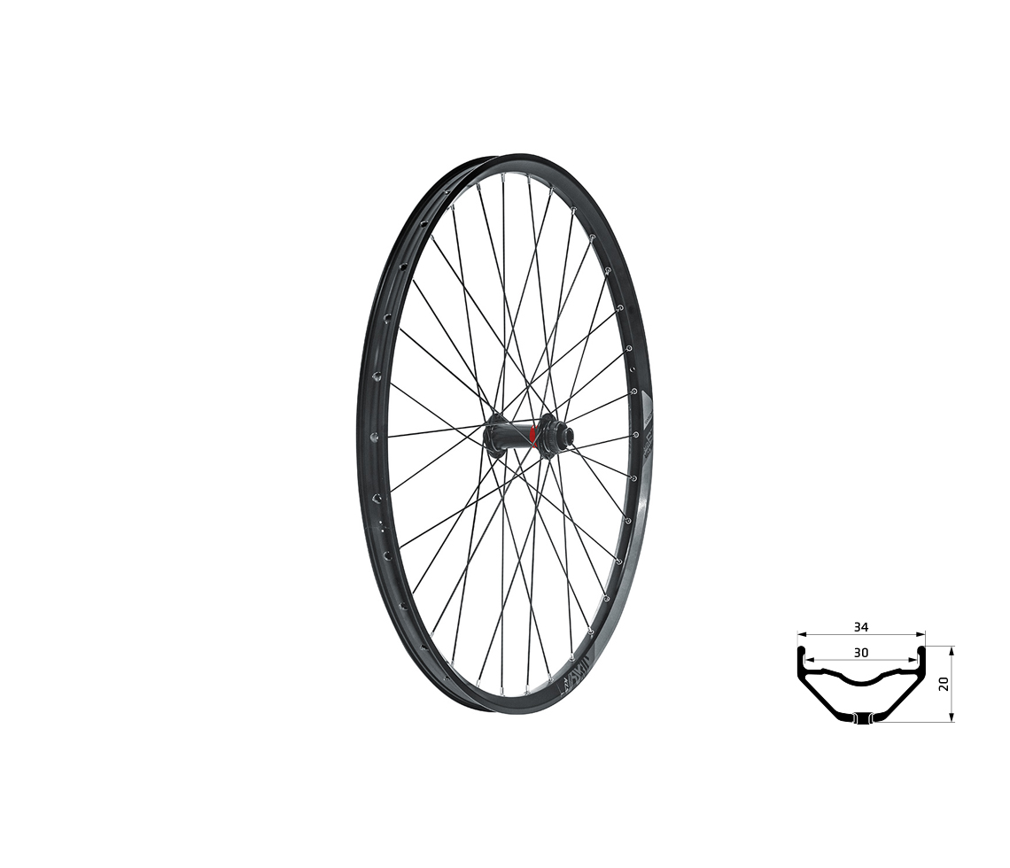 Zapletené koleso predné KLS VALOR DSC F, 27,5", black