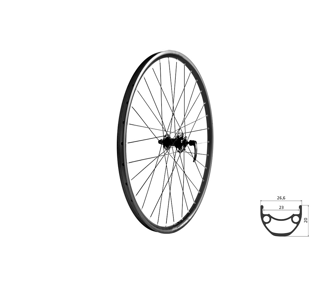 Zapletené koleso predné KLS DRAFT DSC 23 F, 27,5", black