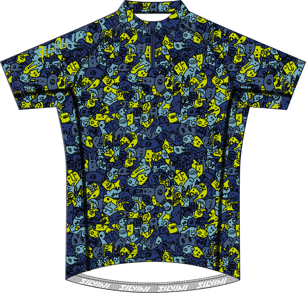 Silvini detský cyklo dres Scrivia CD1434 blue/neon 146-152