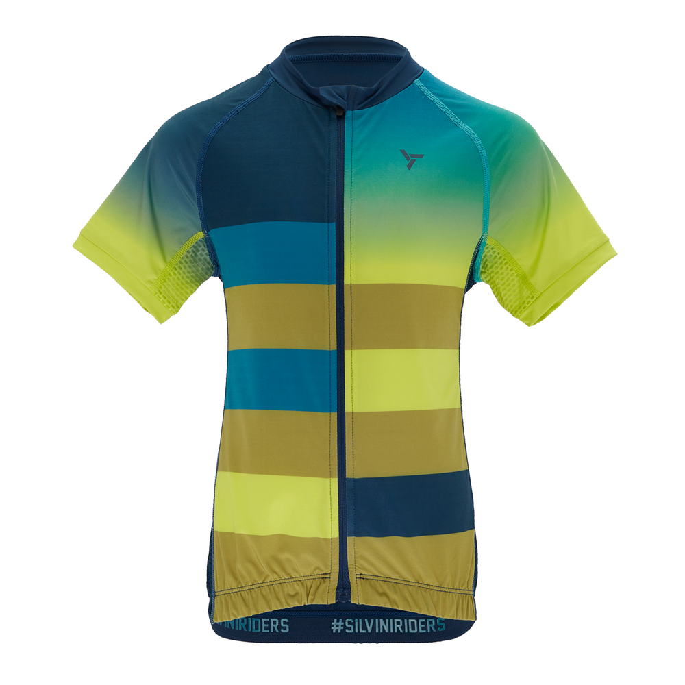 Silvini detský cyklo dres Mazzani CD2284 navy/lime 146-152