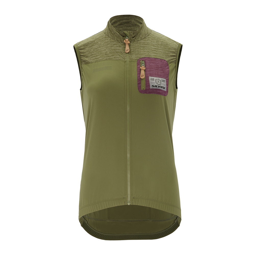 Silvini dámska cyklo vesta Caira WJ2219 olive/plum L