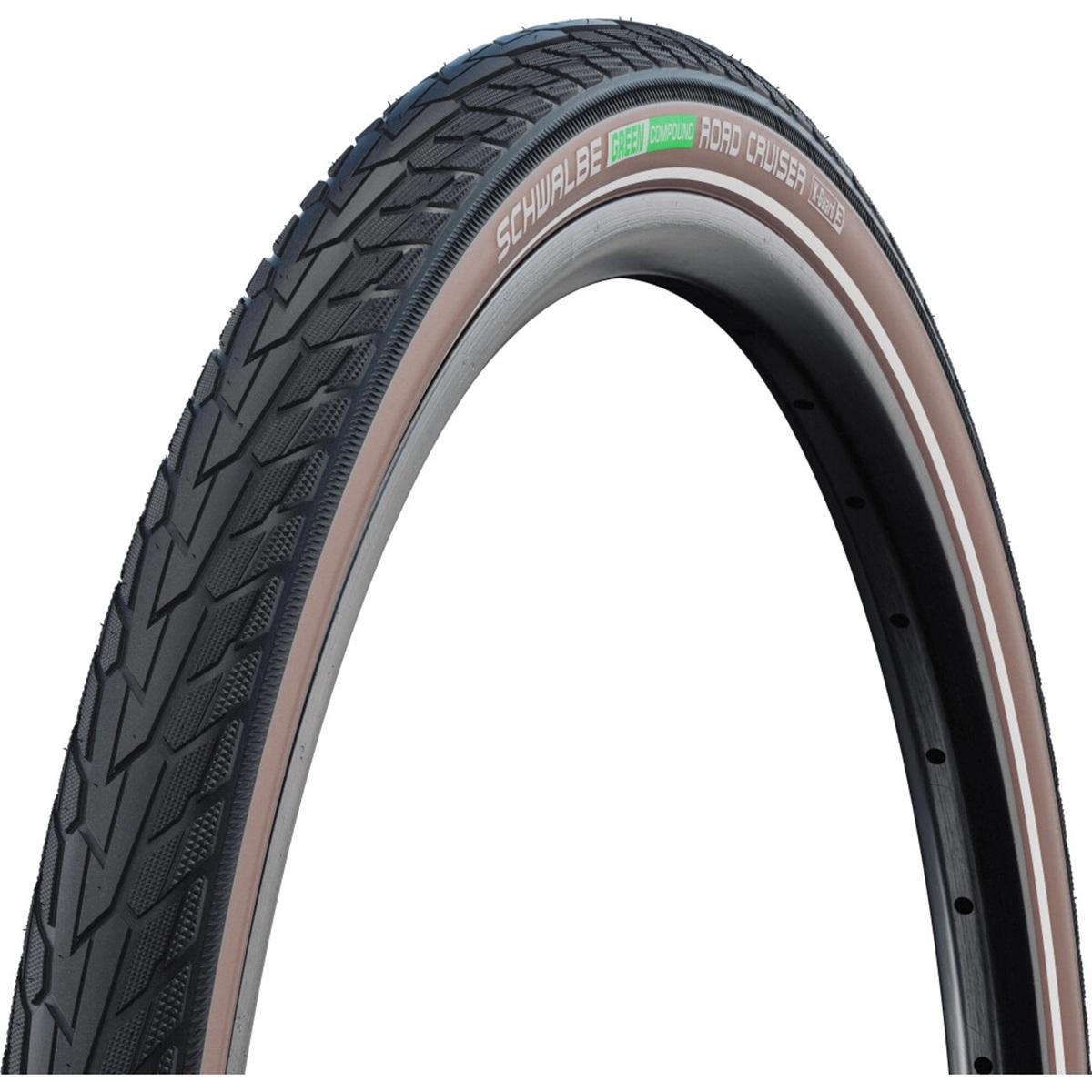 SCHWALBE Plášť ROAD CRUISER 700x40C (42-622) 50TPI 705g hnedý bok reflex