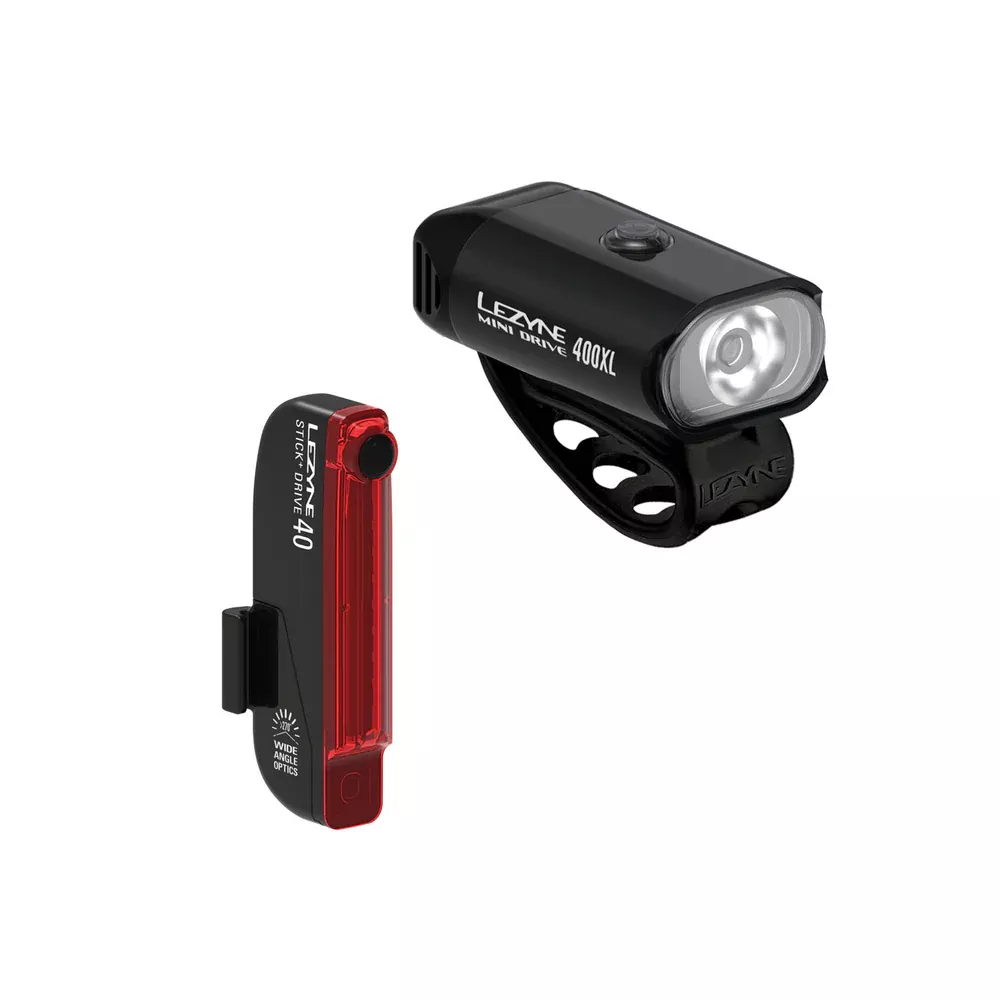 Lezyne set svetiel MINI DRIVE 400XL & STICK+ DRIVE