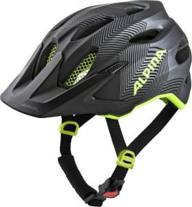 ALPINA Cyklistick prilba Carapax JR ierno-neonovo lt
