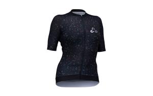 Dres CTM AURAE, na zips, dmsky, ierny piktogram, L