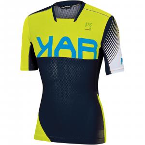 Pnsky MTB dres Karpos VERVE tmavomodr/lt fluo XL - pokoden (vytiahnut ni na chrbte