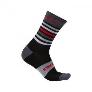 Ponožky, Castelli 17560 GREGGE 15, 231 - čierna/červená, XXL