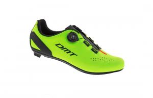 Cyklistická obuv-cestné tretry, DMT D5, 45, žltá fluo/čierna/oranžová