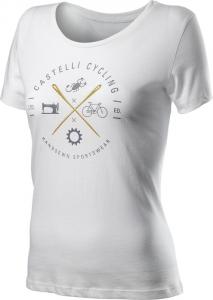 Dámske tričko s krátkym rukávom, Castelli 20114 SARTA TEE, 001 - biela, XL