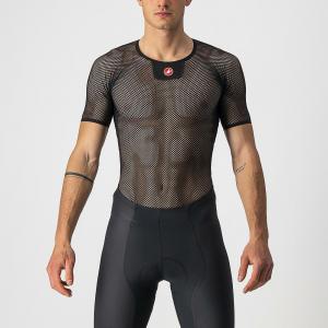 Pnske zkladn triko skrtkym rukvom Castelli 17027 CORE MESH 3 010 ierna -XXL