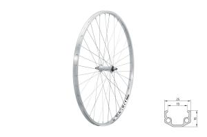 Zapleten koleso predn KLS EVENT F, 28", silver