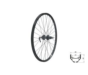 Zapleten koleso zadn KLS DRAFT DSC R, 26", black