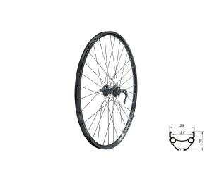 Zapleten koleso predn KLS DRAFT DSC F, 28/29", black