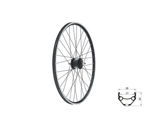 Zapleten koleso predn KLS DRAFT Dynamo V-brake, 28/29", black