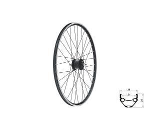 Zapleten� koleso predn� KLS DRAFT Dynamo V-brake, 24", black