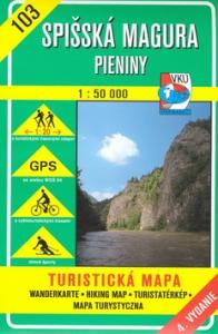 Turistick mapa 103 Spisk Magura, Pieniny