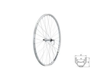 Zapleten koleso predn KLS DRAFT V-brake F, 28/29", silver 19mm