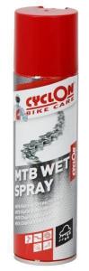 Mazací olej v spreji s PTFE do náročných podmienok Cyclon Bike Care MTB Wet spray 250ml