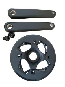 Crankset Delta 170Q:8 (L+R) Isis Black mate w/36T CF3D w/GXU Spider CL53 and CG TJ w/M15