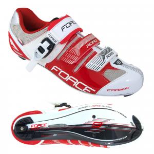 Tretry Force ROAD CARBON bielo/erven 45