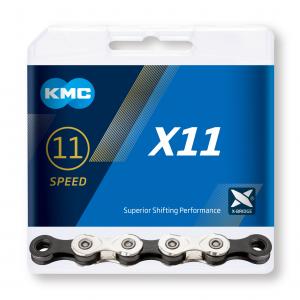 Reťaz KMC X11 Silver/Black, 11 Speed 118čl.