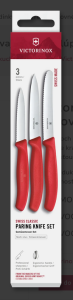Victorinox sada �vaj�iarskych l�pac�ch no�ov 3ks - �erven�