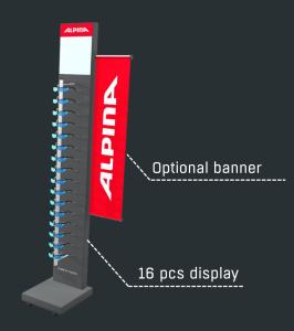 ALPINA Stojan v�stavn� na okuliare - 16 ks zamykate�n�