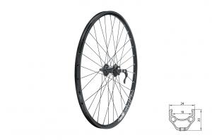 Zapletené koleso predné KLS DRAFT DSC F, 27,5", black 