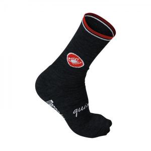 Ponožky pánske zimné, Castelli 11542 QUINDICI SOFT, 010 - čierna, L/X