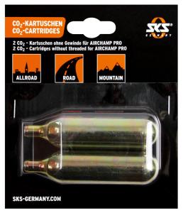 CO2 bombika SKS Co2 16G Cartridge Set Of 2 Pcs For Airchamp, Non-Threaded 2024