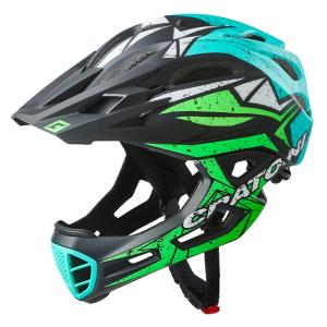 Prilba CRATONI C-MANIAC Pro - black-lime-turquoise matt 2020, S-M (53-56cm)