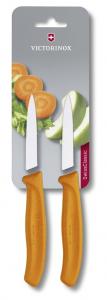 Sada nožov Victorinox SwissClassic s hladkou čepeľou 2-dielna 2ks oranžový