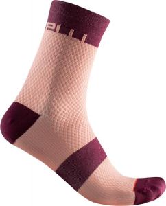 Dámske ponožky Castelli 22069 VELOCISSIMA 12 421 sv.ružová/bordová -SM