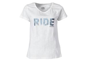 D�mske tri�ko GHOST Casual Line Ride White/Ice Blue - L
