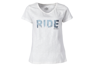D�mske tri�ko GHOST Casual Line Ride White/Ice Blue - M