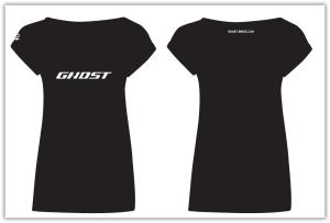 D�mske tri�ko GHOST Logo Black/White - M