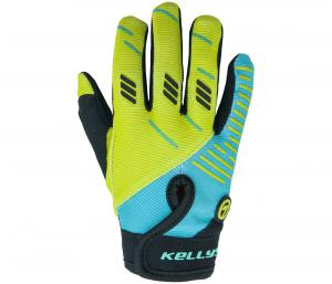 Detsk rukavice KELLYS Gouki, blue-lime, large