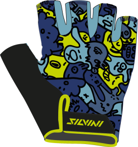 Silvini Detsk� cyklistick� rukavice Locri CA2425 blue/neon 13-14
