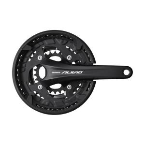 SHIMANO Stred Alivio M4060 175mm 44/32/22z. 9-k. ierny s krytom dvojdielny bez loiska