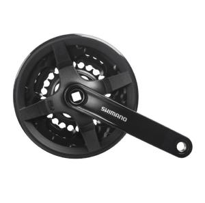 SHIMANO Stred TY301 150mm 42/34/24z. 6/7/8-k. ierny s krytom na tvorhran