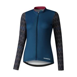 SHIMANO Dres dmsky KAEDE PRINTED LONG modr /Vel:L