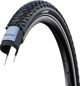 SCHWALBE Pl᚝ MARATHON MONDIAL 28x1.60 (42-622) 67EPI 720g STANDARD RaceGuard Addix Green