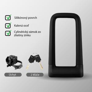 LONGUS Z�mok SATINE 67x158mm U-lock + dr�iak �ierny