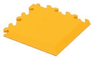 CYCLUS PVC corner strip for workshop floor tiles | 13.5x13.5x0.7 cm | yellow | 1 pcs