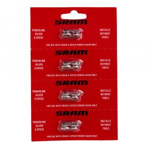 Spojka SRAM PowerLink Silver, 8 rychl., strieborná, balenie 1ks