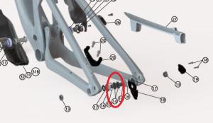 Skrutka �apu zadnej stavby LAPIERRE Spicy CF / Zesty CF 2021