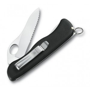 Vreckový nôž SENTINEL s klipom, vlnkovitá  čepeľ, jednoručné otváranie, Victorinox