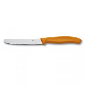 Nož na paradajky Victorinox 6.7836.L11 SwissClassic zúbkové ostrie 11cm oranžový